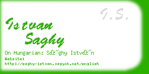 istvan saghy business card